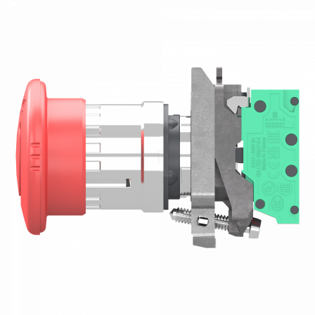 Harmony XB4 - bouton arrêt urgence - Ø40 - pousser tourn - 2O+1F - Push In