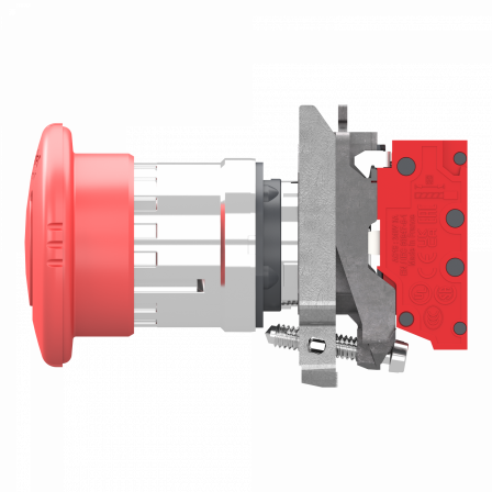 Harmony XB4 - bouton arrêt urgence - Ø40 - pousser tourn - rouge - 2O - Push In