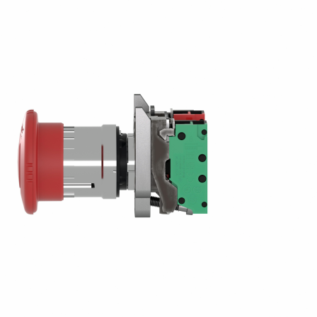Harmony XB4 - arrêt urgence - Ø40 - pousser tourner - rouge - 1O+1F - push in