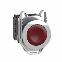 Harmony XB4 - BP lumineux DEL - flush - rouge - 1O+1F - 110V - vis étrier