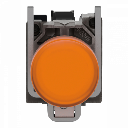 Harmony XB4 - BP lumineux DEL - flush - orange - 1O+1F - 230V - vis étrier