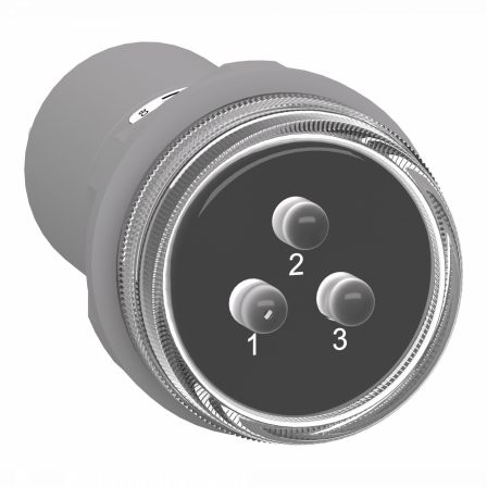 Harmony XB5 - Voyant de présence 3 phases - LED - rouge vert jaune - 400VAC