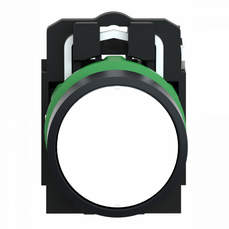 Harmony - bouton poussoir blanc - plastique à vis - avec rappe à ressort