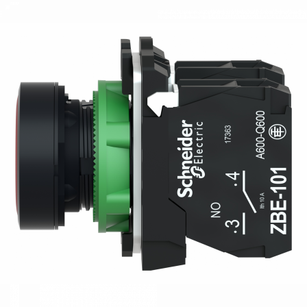 Harmony XB5 - bouton poussoir à impulsion - Ø22 - 1O+1F - vis étrier