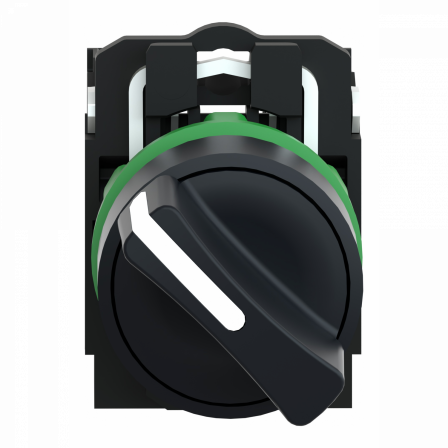 Harmony XB5 - bouton tournant manette - Ø22 - 2 pos fix - noir - 1O+1F - vis étr