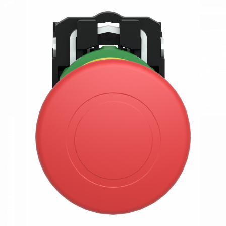 Harmony XB5 - arrêt urgence - Ø40 - pousser tirer - rouge - 1O+1F - vis étrier