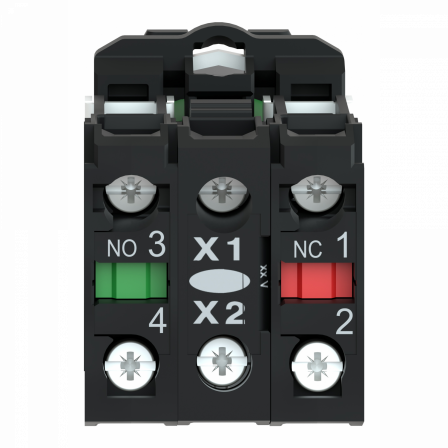 Harmony bt-pous lumineux vert Ø22 - impulsion - <=250 V - 1O+1F