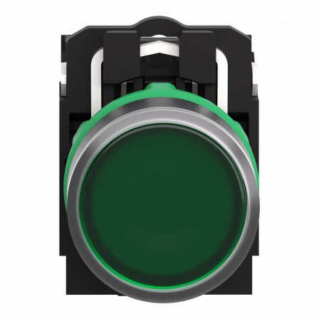 Harmony - Bouton poussour lumineux, verte, 24v