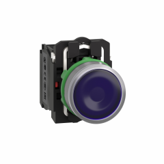 BP lumineux bleu 1O+1F 230V