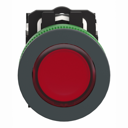 Harmony XB5 - BP lumineux DEL - flush - rouge - 1O+1F - 110V - vis étrier