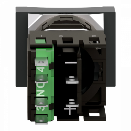 Harmony XB6 - bouton-pous. lum. - Ø16mm - à imp. affleurant - 24V - 1F - blanc