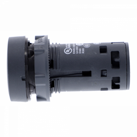 Harmony bouton-poussoir affleurant - Ø22 - noir - 1F - blanc Flèche bas