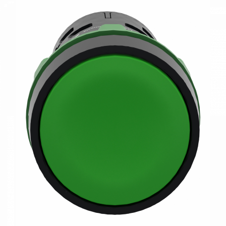 Harmony bouton-poussoir affleurant - Ø22 - vert - 1O+1F