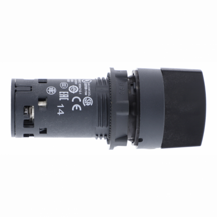 Harmony bouton-tournant - Ø22 - noir - à manette - 2 positions - 1O+1F