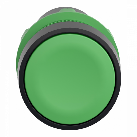 Harmony bouton-poussoir affleurant - Ø22 - vert - à accrochage- 1F