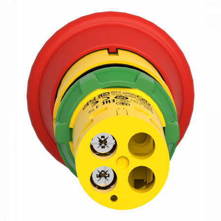 Harmony arrêt d'urgence - rouge Ø40mm - Ø22 - pousser-tirer - 1O