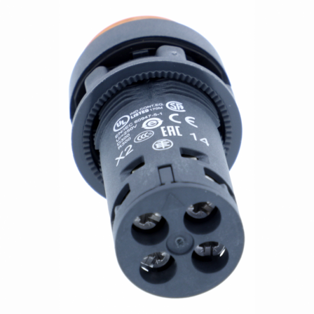 Harmony bouton poussoir lumineux - Ø22 - LED orange - à impulsion - 1F - 24v