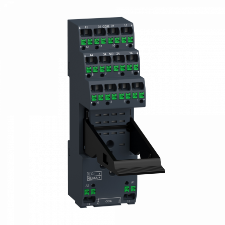 RXZ push-in socket with clamp, separate contact, for RXM2/RXM4 relays