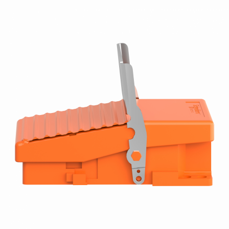 Preventa XPER - inter. à pied - simple - sans capot - métal.- orange - 1O+1F