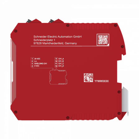 Preventa XPSMCM - extension de securite - 1 voie - connecteur à ressort