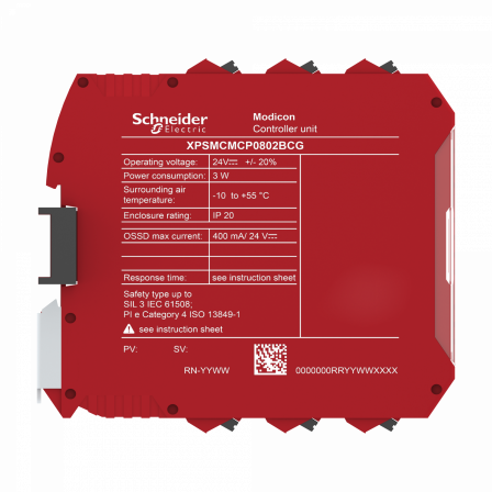 Preventa - Contrôleur XPSMCM-8 entrées 2 sorties-bornier à ressort