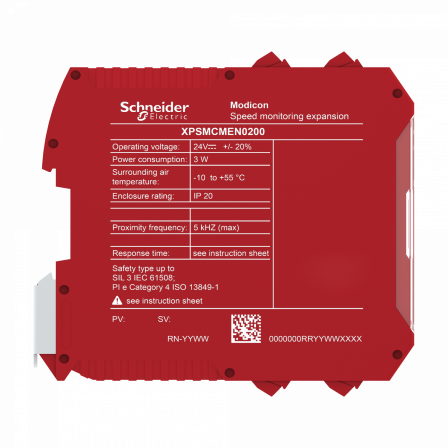 Preventa XPSMCM - module de contrôle de vitesse 2 entrées connecteur à vis