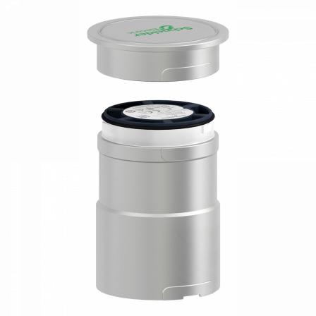 Harmony XVU - embase alim avec couvercle - Ø60 - argent - 24VACDC