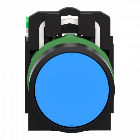 Harmony émetteur sans pile & sans fil avec tête plastique Ø22 mm capsule bleue