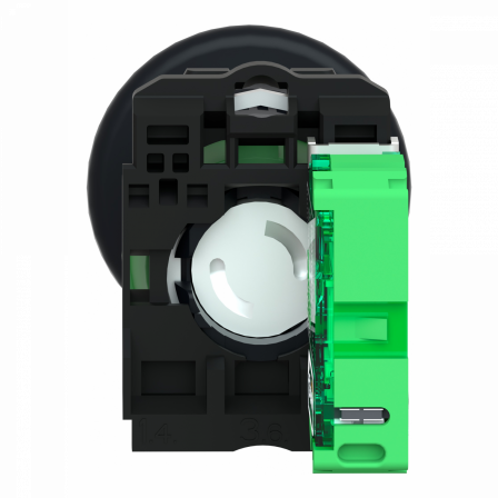 Harmony émetteur sans pile & sans fil tête plastique Ø22 coup de poing Ø40 noir