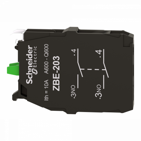 Harmony - bloc contact double - 2F - raccordement vis-étrier