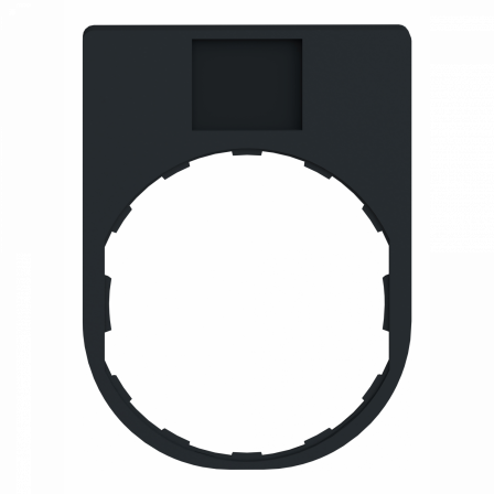 Harmony - porte-étiquette plate 30x40 - plastique noir - avec étiq 8x27 - vierge