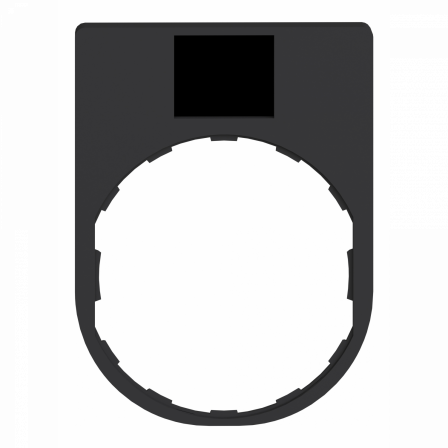 Harmony - porte-étiquette 30x40 + étiquette 'O-I' 8x27 - blanc/noir