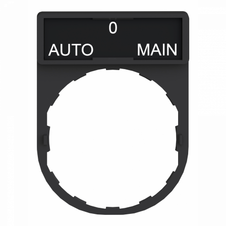 Harmony - porte-étiquette 30x40 + étiquette 'AUTO-O-MAIN' 8x27 - blanc/noir