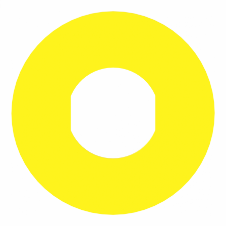 Harmony - étiquette plate - jaune - 'NOT-AUS' - Ø60