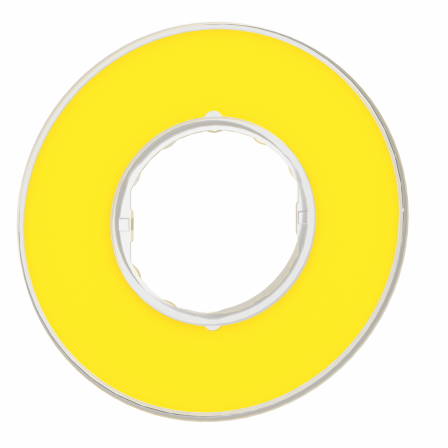 Harmony - étiquette circulaire jaune 3D - Aresto Emergenza