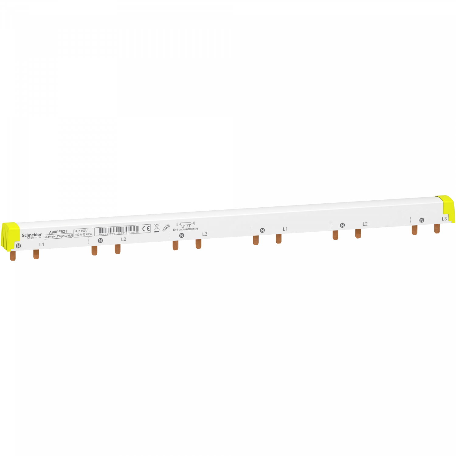 Acti9 iC60 - peigne à dents - 100A - pour iC60 + Vigi 25A - 21 modules de 18mm