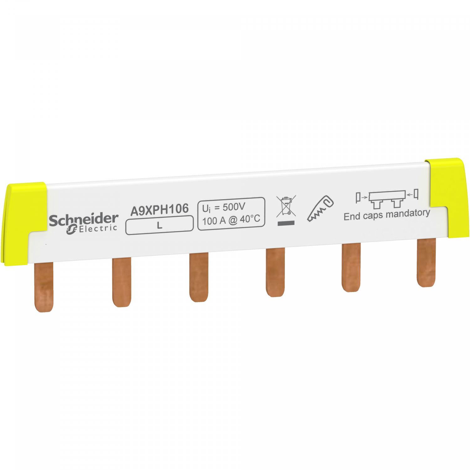 Acti9 iC60 - peigne à dents - 1P - 100A - 6 modules de 18mm