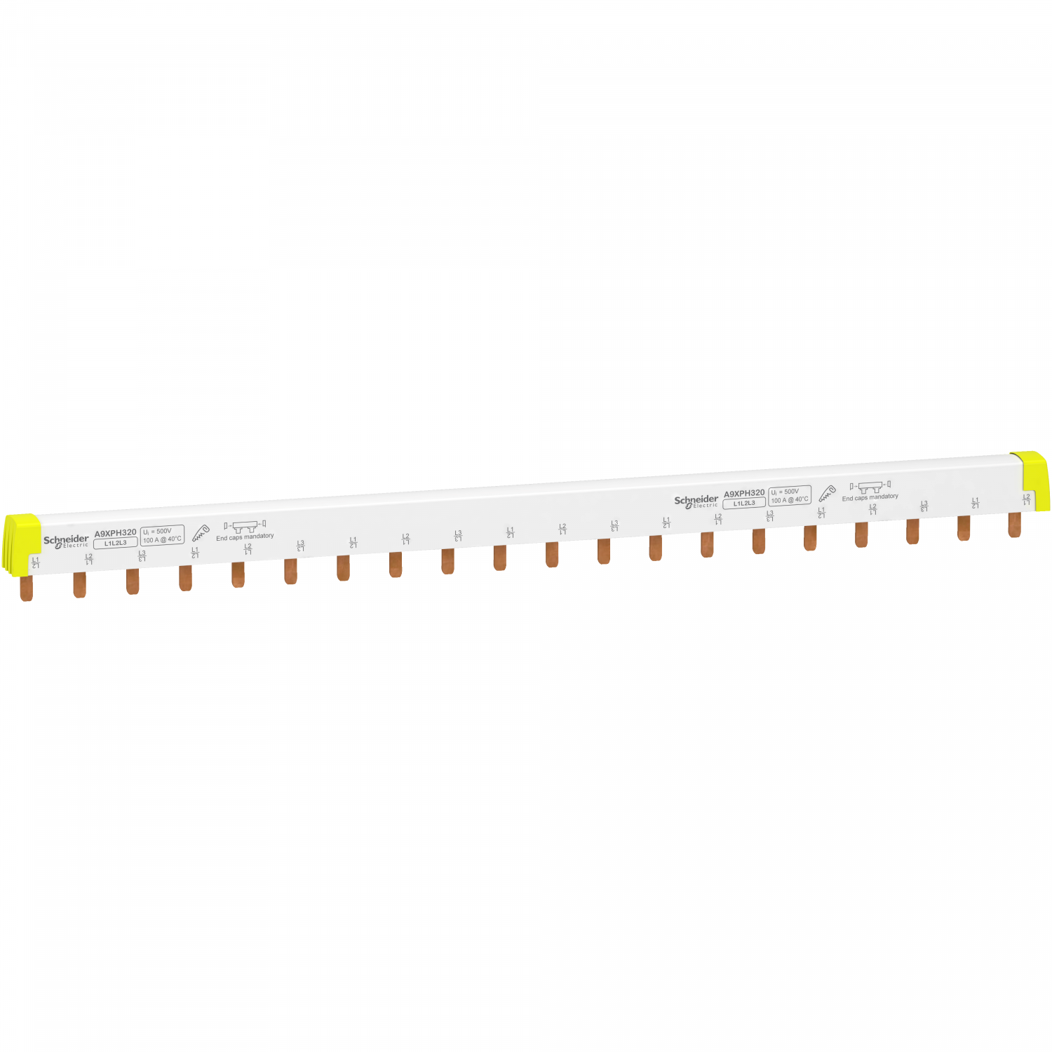 Acti9 iC60 - peigne de raccordement à dents - 3P - 100A - 20 modules de 18mm