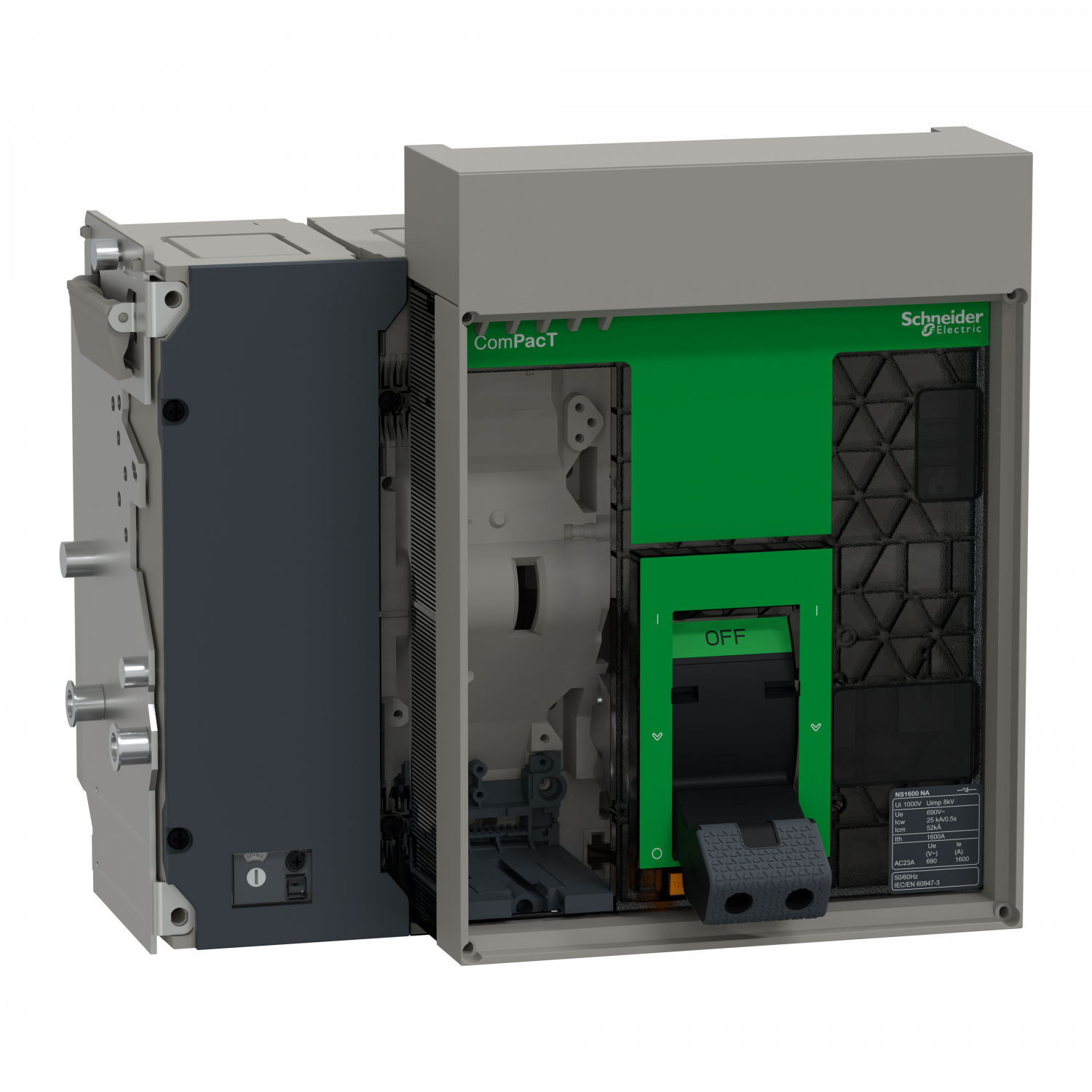 ComPacT NS1600NA - bloc interrupteur ss déclencheur - 4P - débrochable - manuel