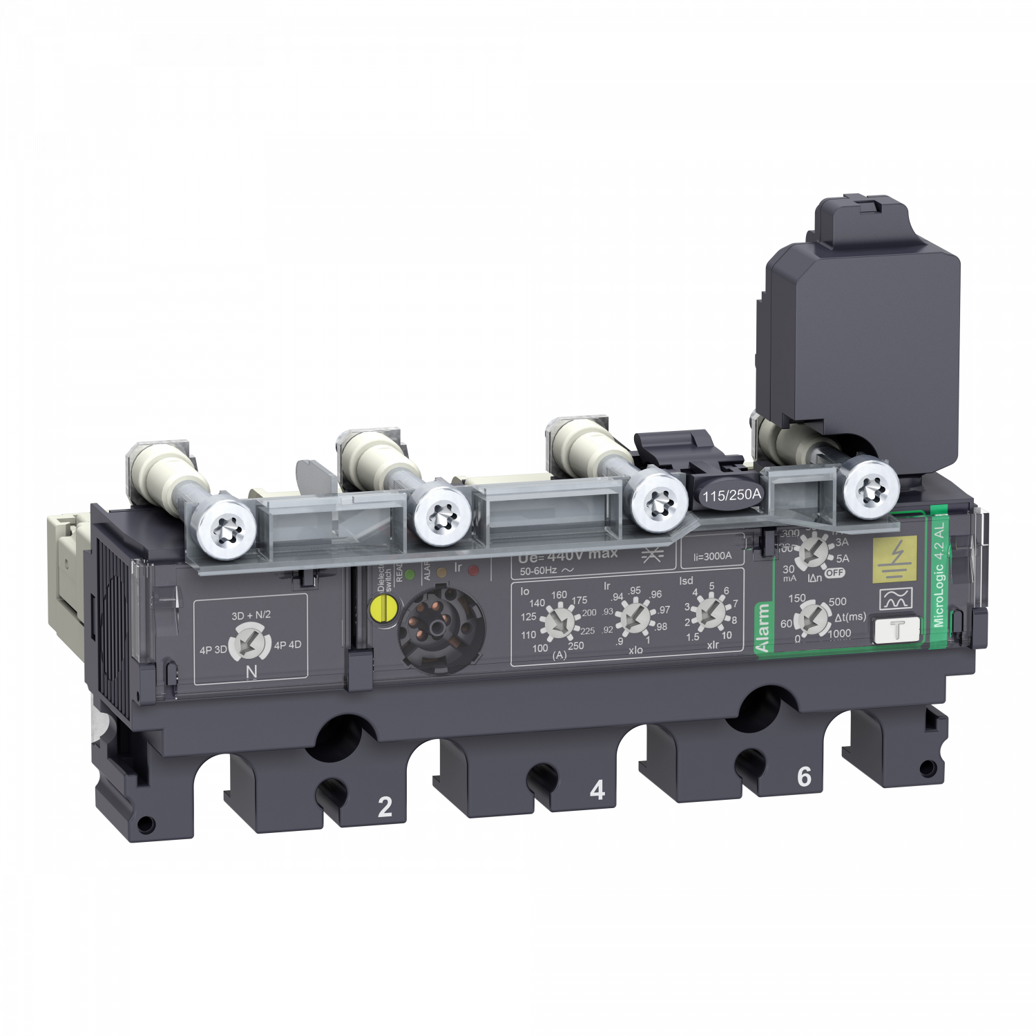 ComPacT NSX - déclencheur MicroLogic 4.2AL Vigi 250A - 4P4D pour NSX250