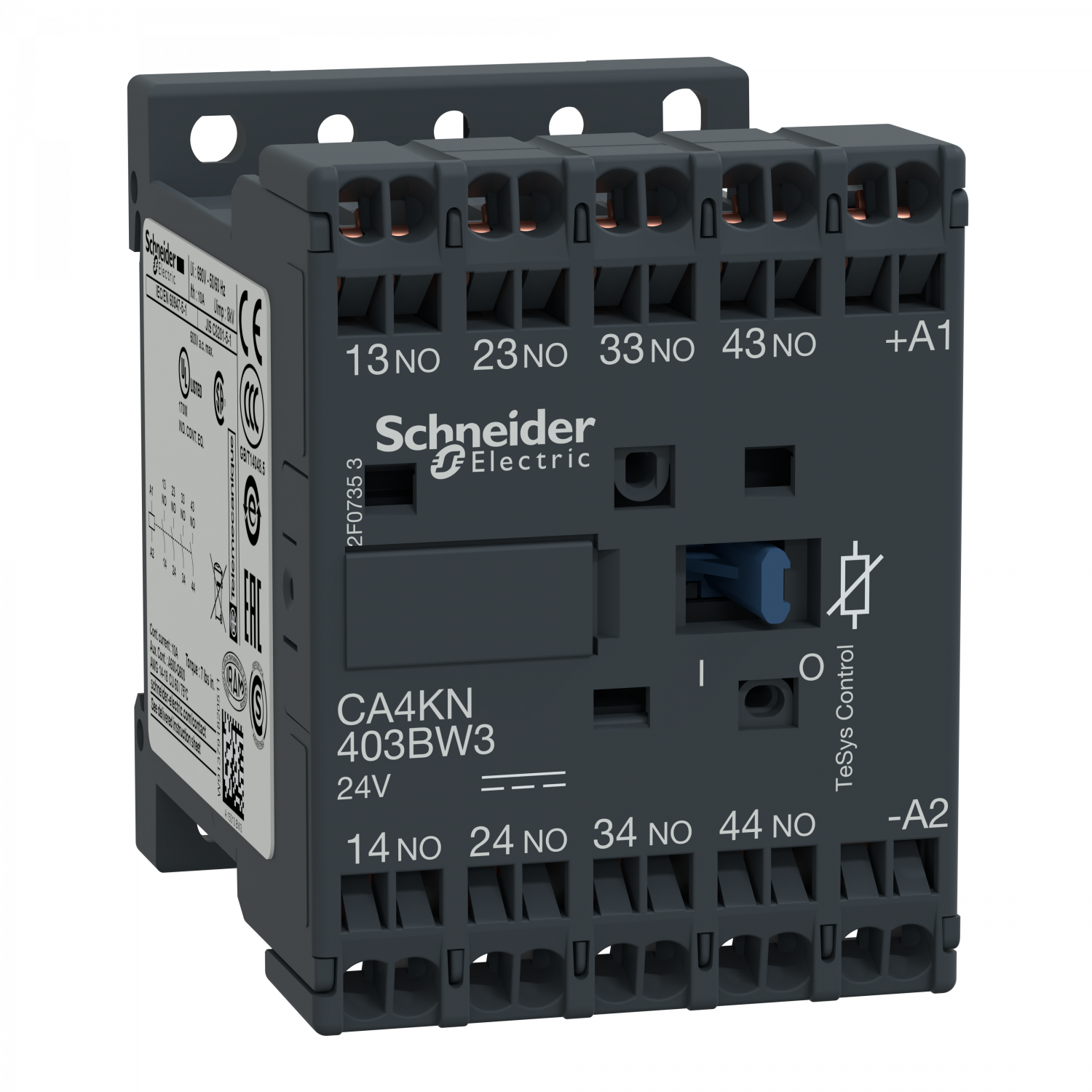 TeSys CA4K - contacteur - 4F+0O - instantané - 10A - 24Vcc