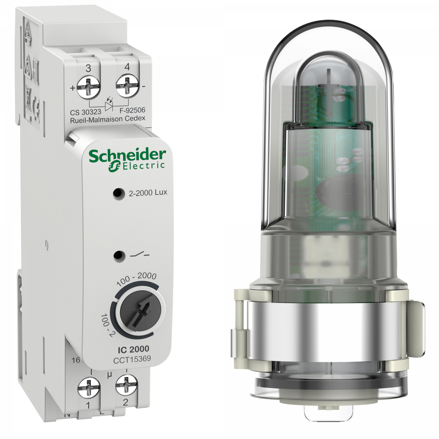 Acti9 IC2000 - interrupteur crépusculaire - avec cellule murale
