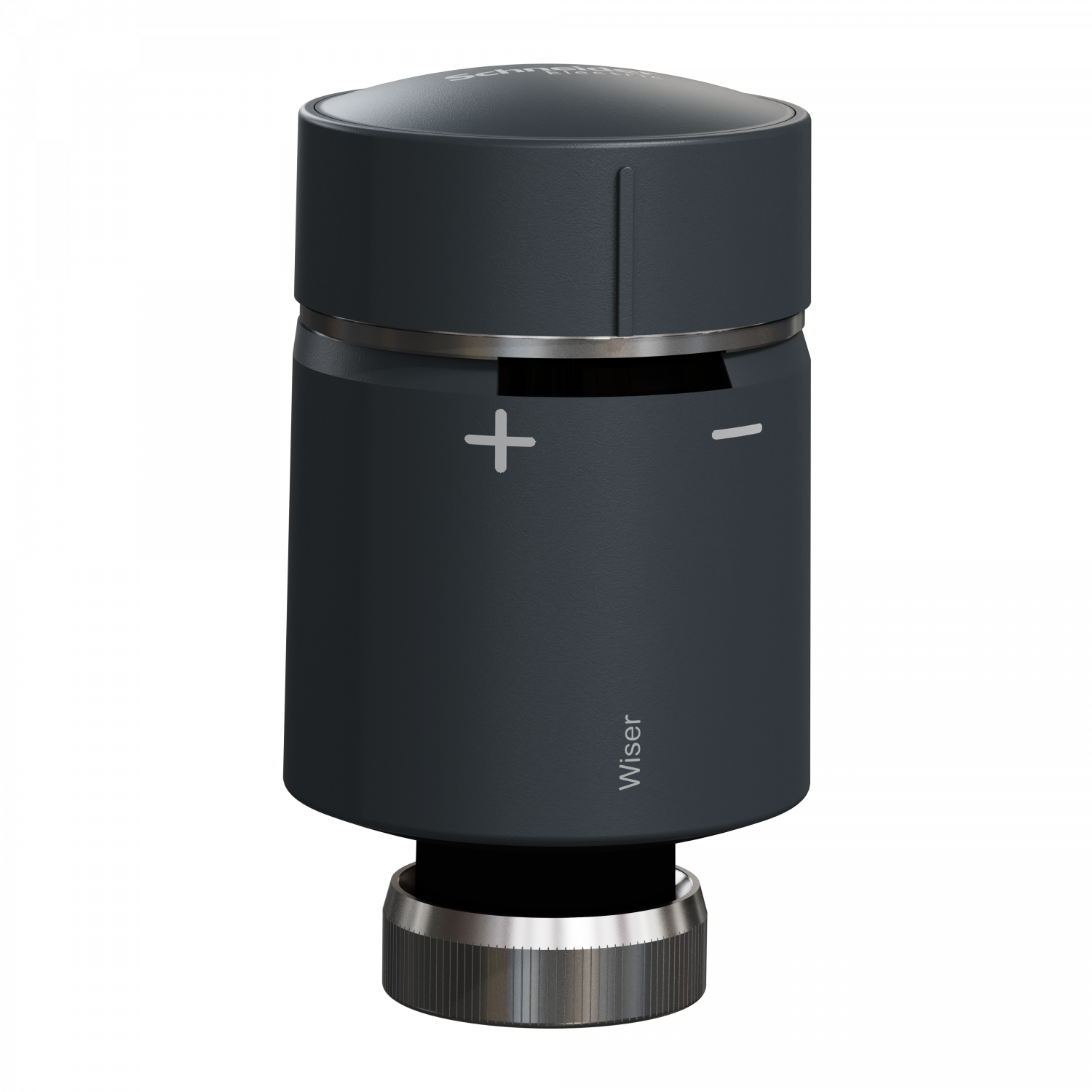 Wiser - tête de vanne thermostatique connectée liaison zigbee - anthracite