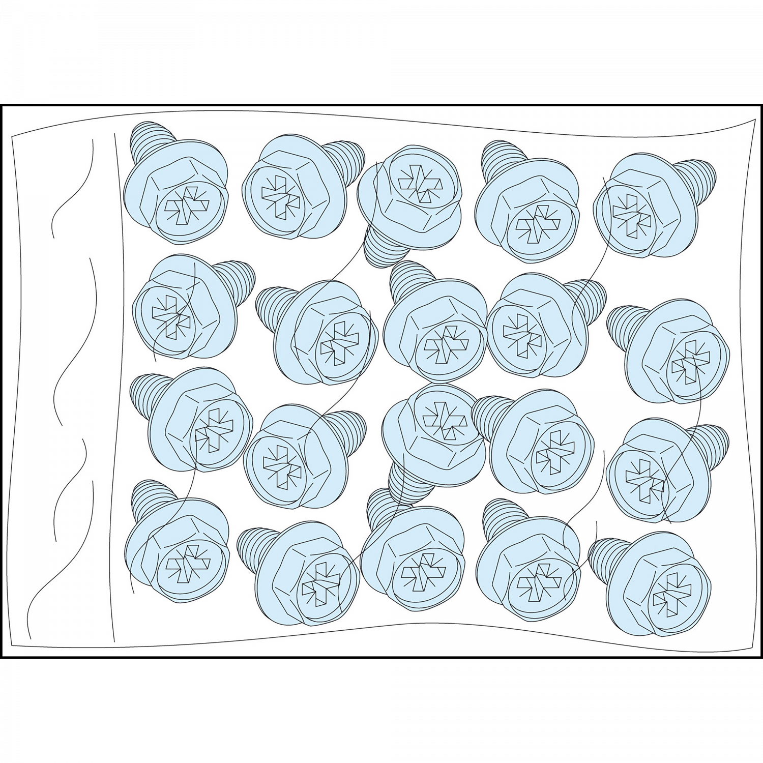 PrismaSeT G - Vis autotaraudeuses fixation sur chassis - lot de 20 - M5