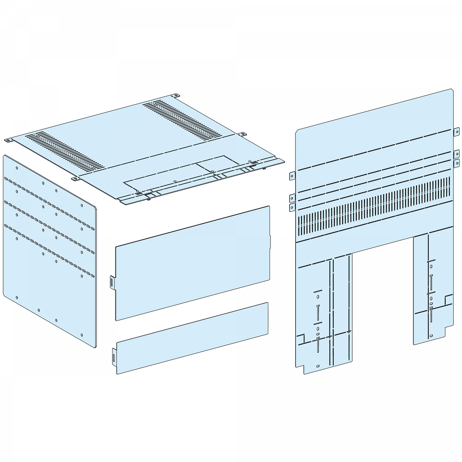 PrismaSeT P - Capot raccordement arrière MTZ1 - fixe ou débro