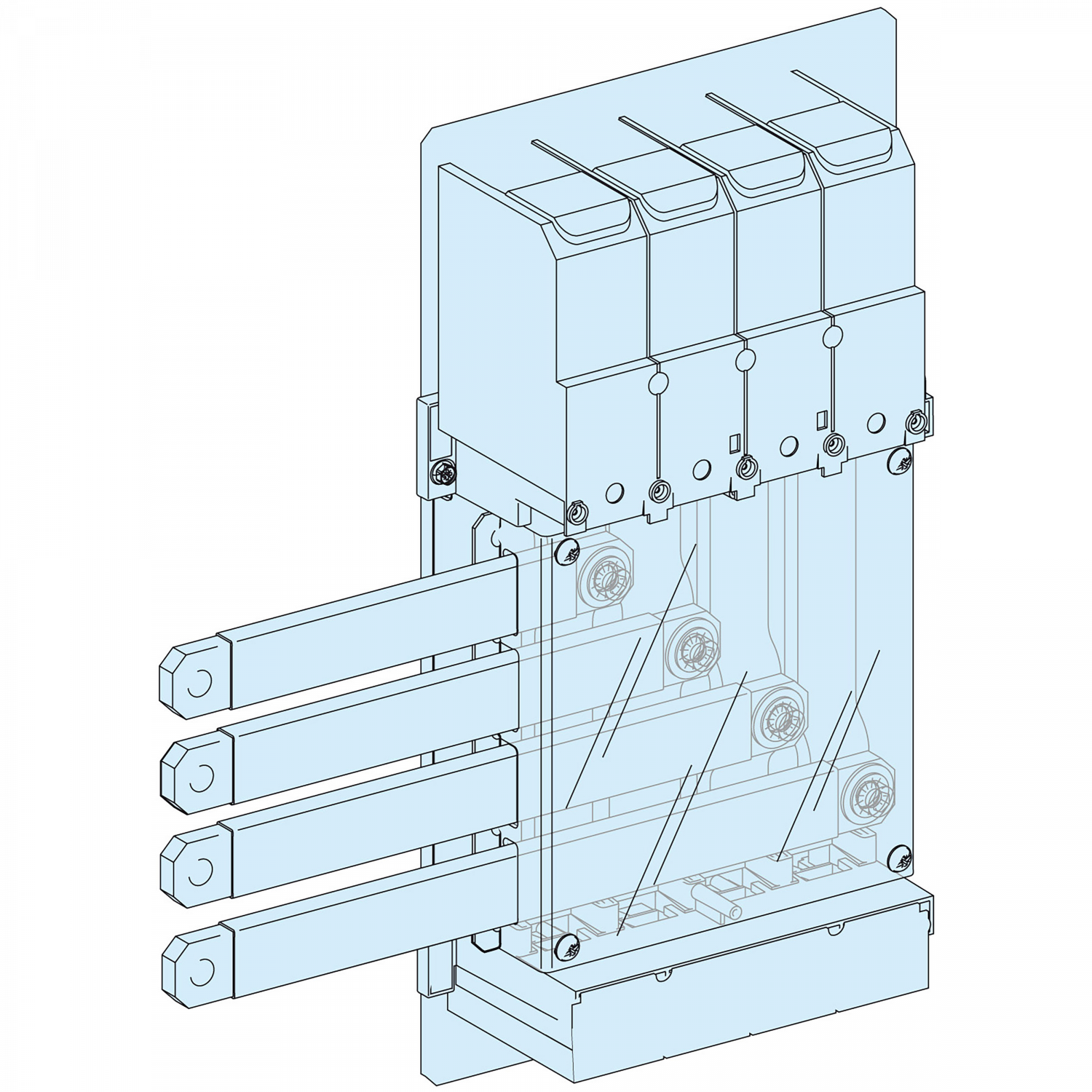 PrismaSeT G - Raccordement arrivée reporté en gaine NS630