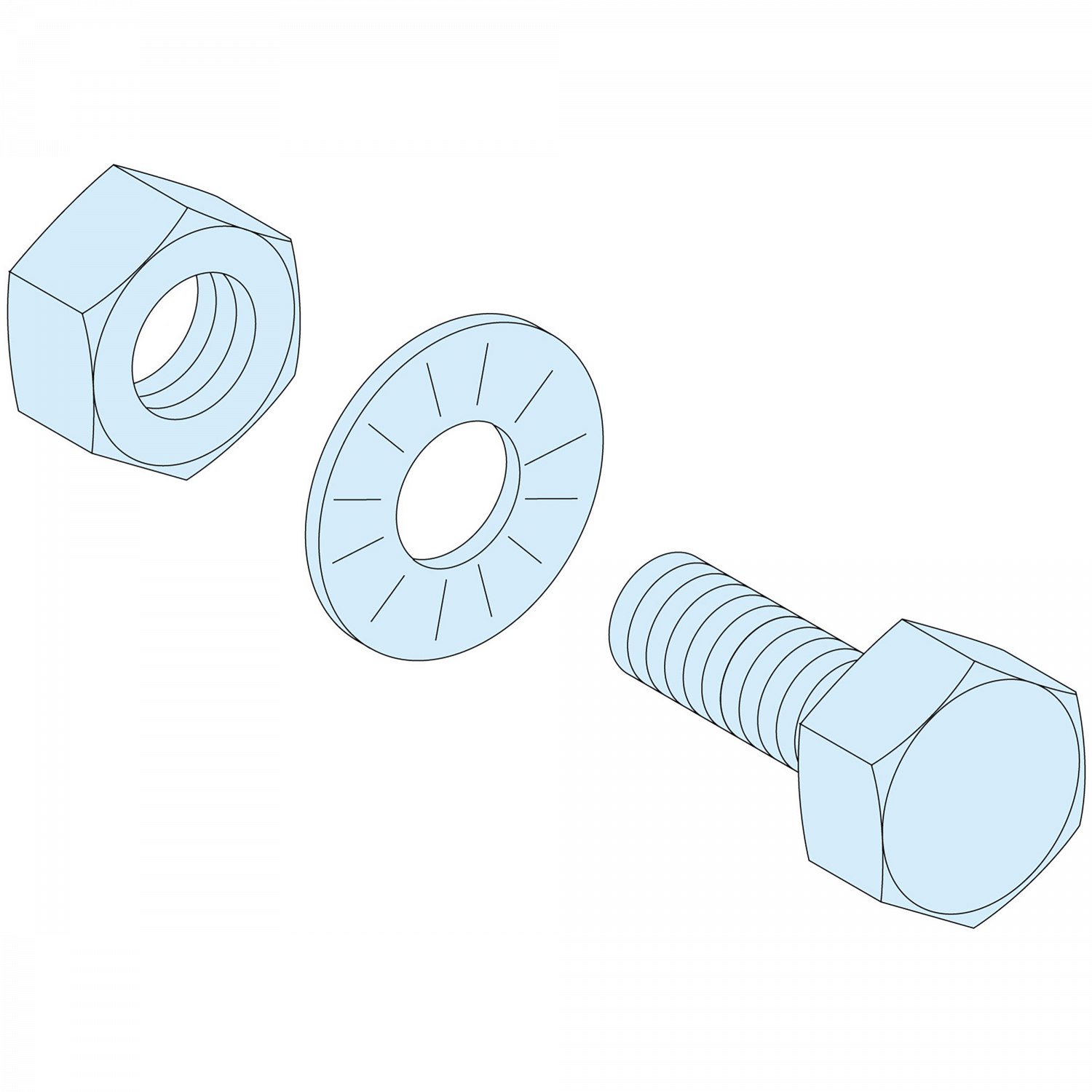 Linergy BS - Lot de 20 boulons - M6 x 20 pour barre de 5 mm