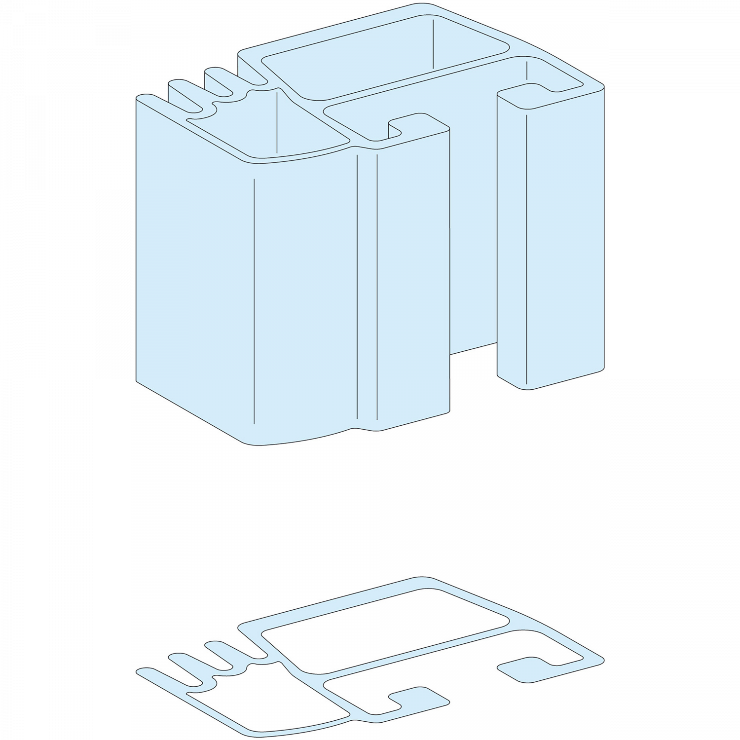 Linergy LGY - Profil pour JdB vertical - 800A - L= 1670mm