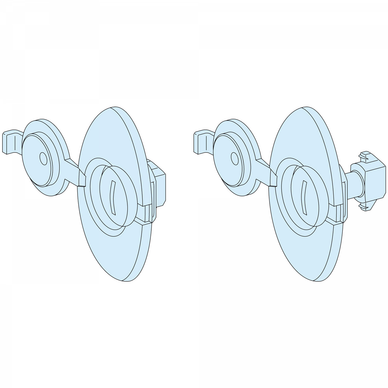 PrismaSeT P - Accessoires panneau fond IP30-Syst. 1/4t - 8 longs+2 courts