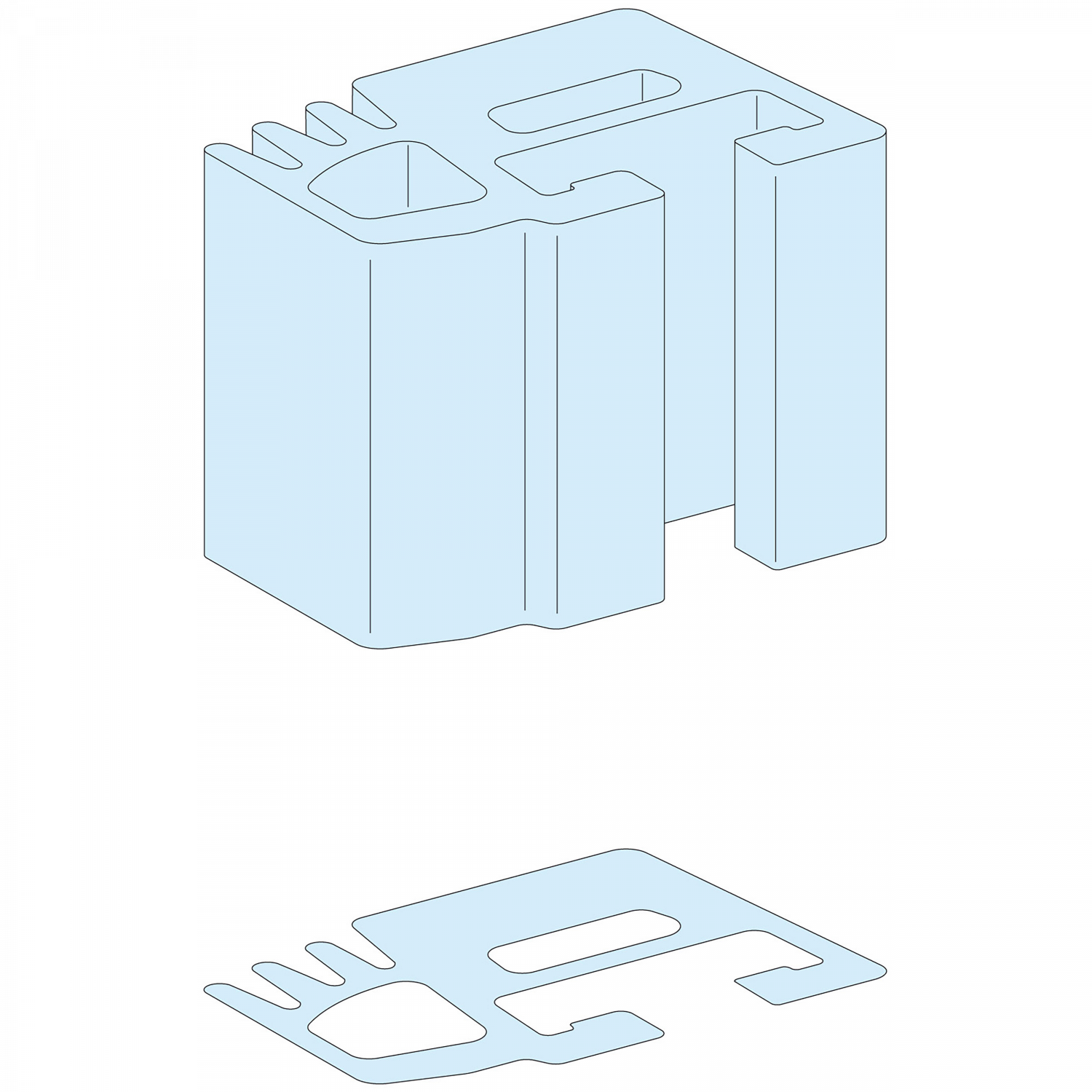 Linergy LGY -Profil pour JdB verticale- 1600A - L= 1670mm